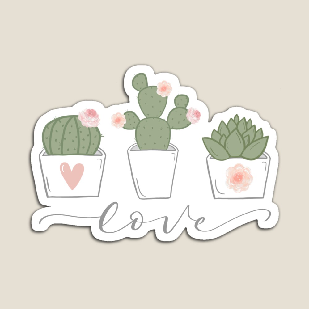 Simple Cacti Sticker for Sale by savkat