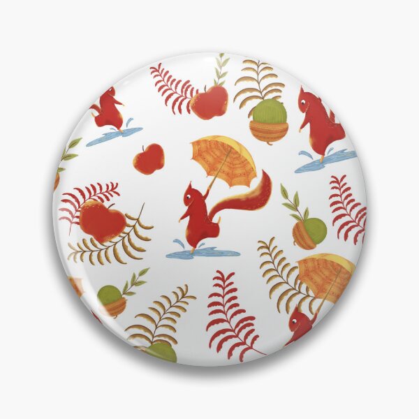Item preview, Cute Squirrel Pattern Cute Fall Pattern Cute Autumn Fall Pattern Apple Acorn Umbrella Seamless Pattern Colorful Thanksgiving designed and sold by Stephen Scharf.