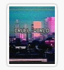 Cruel world aesthetics Sticker