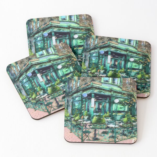 Item preview, Abstract Painting of Elysian Cafe in Hoboken designed and sold by Kurt Gardiner.