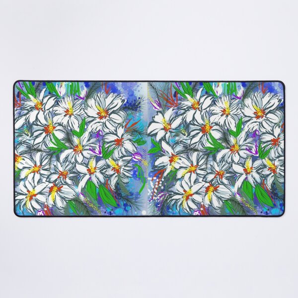 Item preview, Abstract acrylique white Daisies designed and sold by Layla Art.