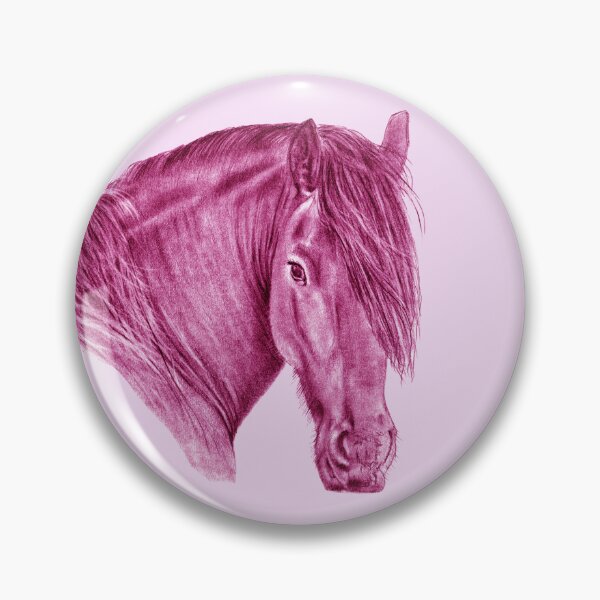 Item preview, Portrait of a Friesian - purple-pink colorized version designed and sold by SylvieG18.