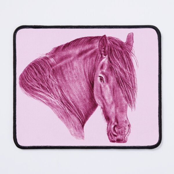 Item preview, Portrait of a Friesian - purple-pink colorized version designed and sold by SylvieG18.