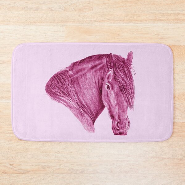 Item preview, Portrait of a Friesian - purple-pink colorized version designed and sold by SylvieG18.