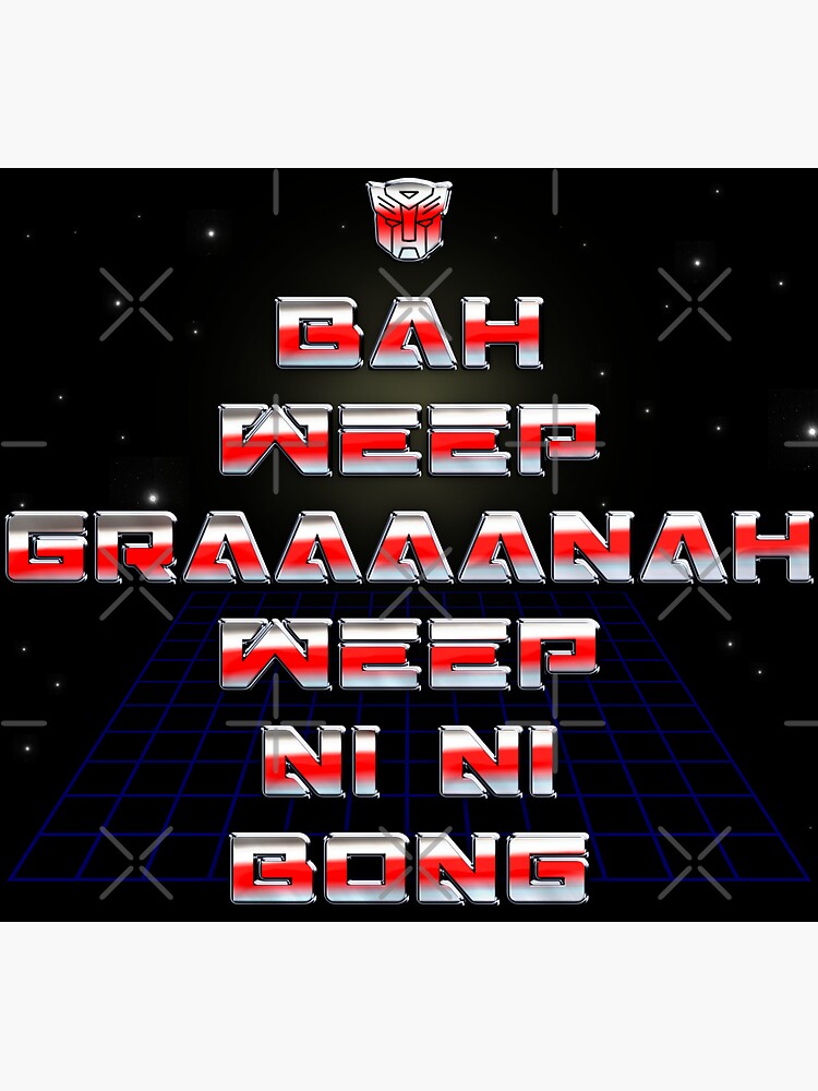 "Transformers Universal Greeting" Sticker for Sale by SickReference