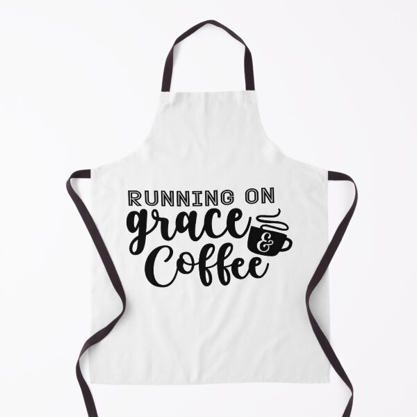 Item preview, Running On Grace And Coffee - Funny Coffee Lovers Quotes Vintage designed and sold by Cupsofdreams.