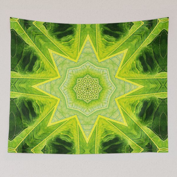 Item preview, ABSTRACT PAINTED GEOMETRIC ART BREADFRUIT PATTERN WITH LEAVES. designed and sold by Ralek.