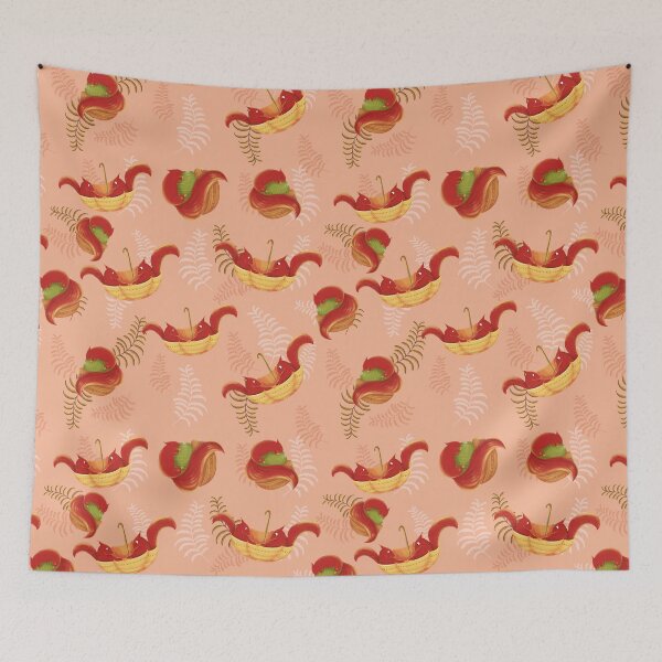 Item preview, Cute Squirrels Pattern Cute Fall Pattern Cute Autumn Fall Pattern Nature Leaf Leaves Umbrella Hibernating Squirrel Seamless Pattern Colorful Thanksgiving designed and sold by Stephen Scharf.