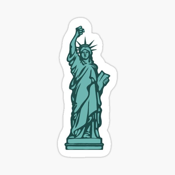"Statue of Liberty Started Shaking Her Fist " Sticker for Sale by