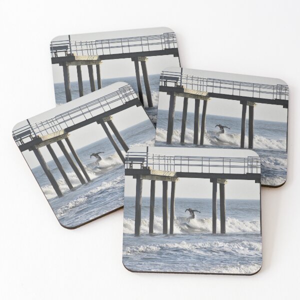 Item preview, Surfer through the Ventnor City NJ Fishing Pier designed and sold by LeslieMac713.