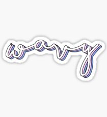retro wellige Worte Sticker