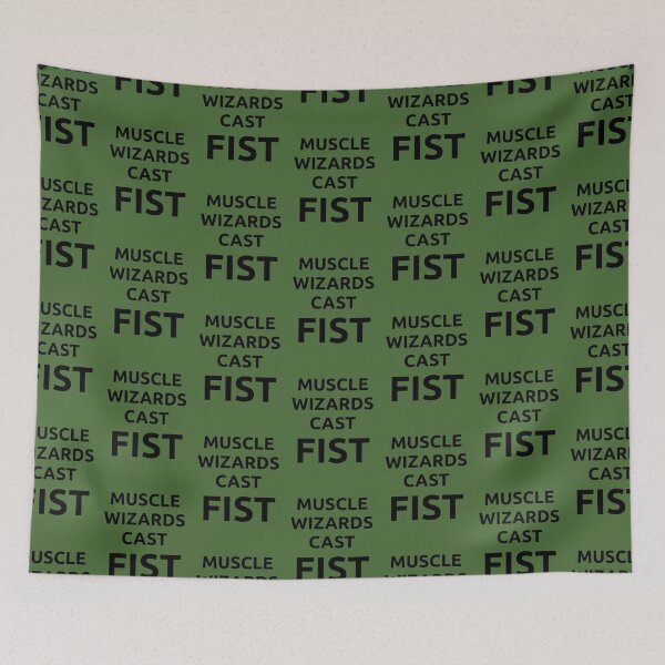 Item preview, Muscle wizards cast FIST - black text designed and sold by jandii.