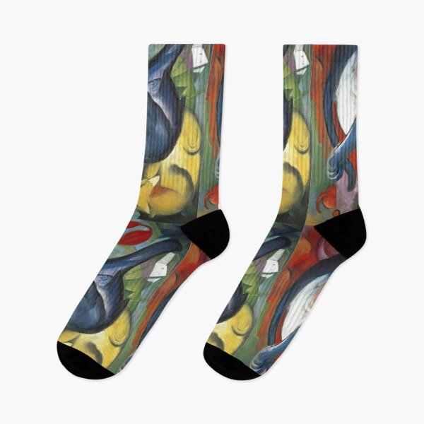 Item preview, Two Cats, Blue and Yellow, 1912 - Franz Marc designed and sold by GoaTeeGram.