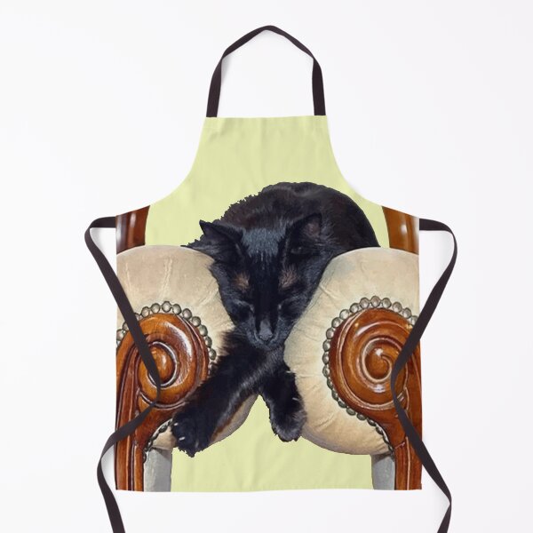Item preview, Black Cat Slouched Between Two Chairs Legs Crossed designed and sold by taiche.