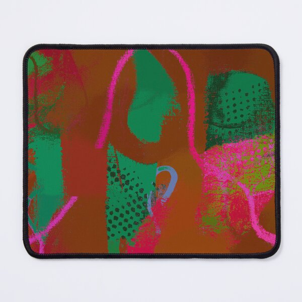 Item preview, Hot Pink Curve With Green and Tan designed and sold by KeksWorkroom.