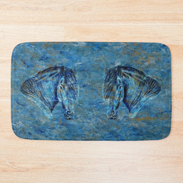 Item preview, Portrait of a Friesian - marbled blue-gold background version designed and sold by SylvieG18.
