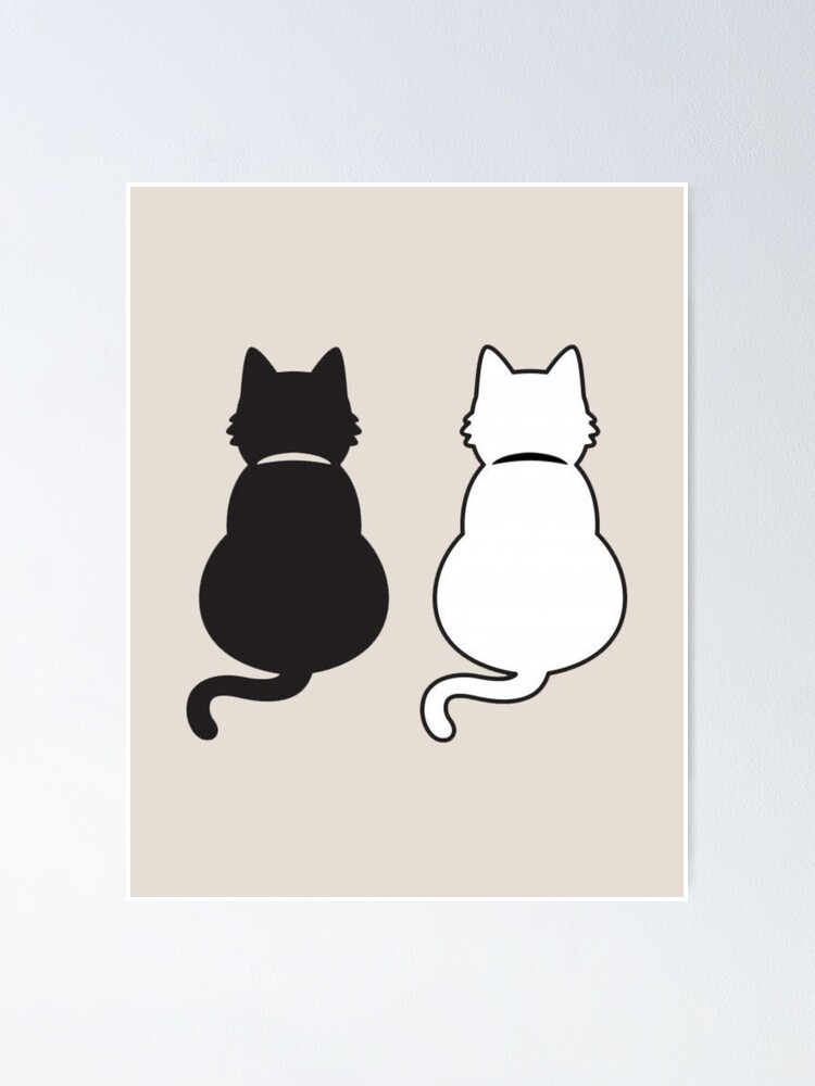 "Black and White Cats" Poster for Sale by Thedash98 Redbubble