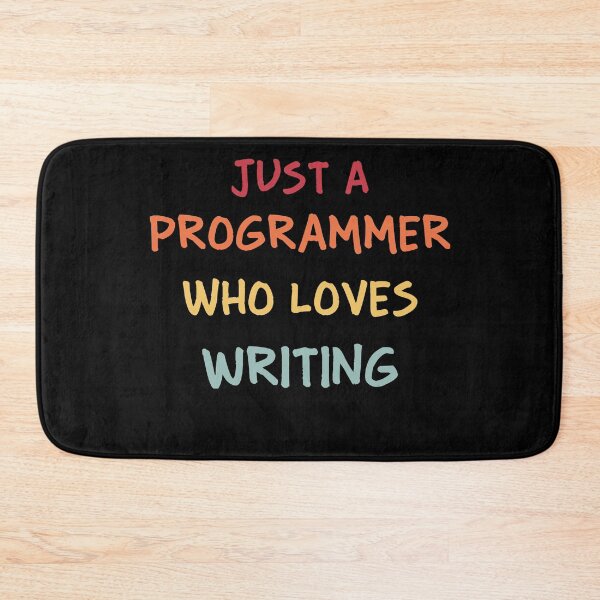 Item preview, Funny Programmer Gift | Funny Software Developer Gift | Funny Coder Gift | Just A Programmer Who Loves Writing designed and sold by campingforge.