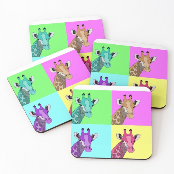 Item preview, Colorful giraffes cute Popular animals designed and sold by spaceopy.