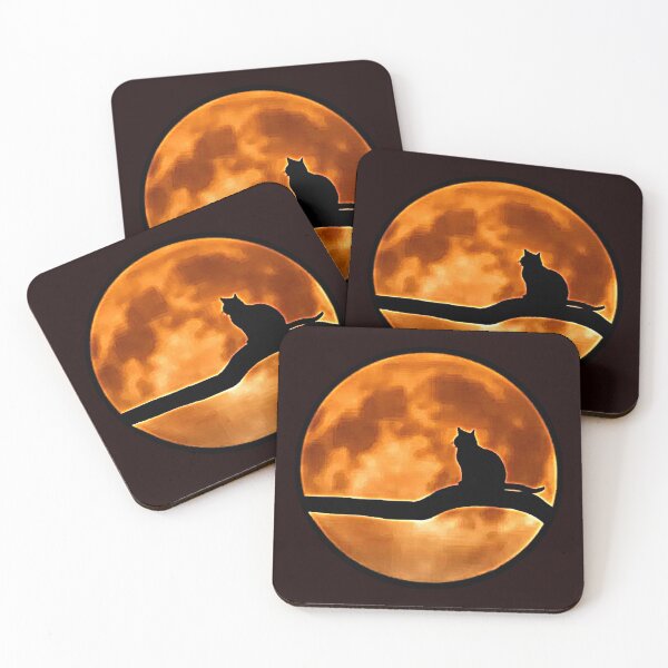 Item preview, Study of a contemplating cat at night designed and sold by RAJAT KANTI CHAKRABARTY.
