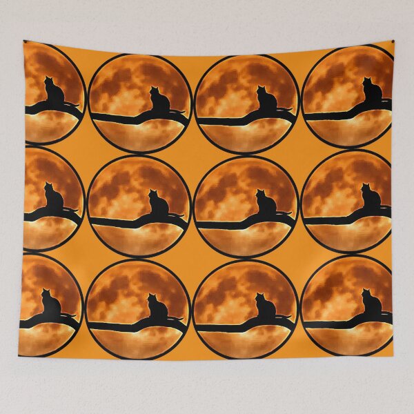 Item preview, Study of a contemplating cat at night designed and sold by RAJAT KANTI CHAKRABARTY.