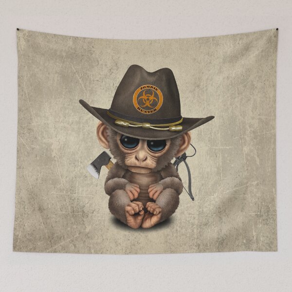 Item preview, Baby Monkey Zombie Hunter designed and sold by JeffBartels.
