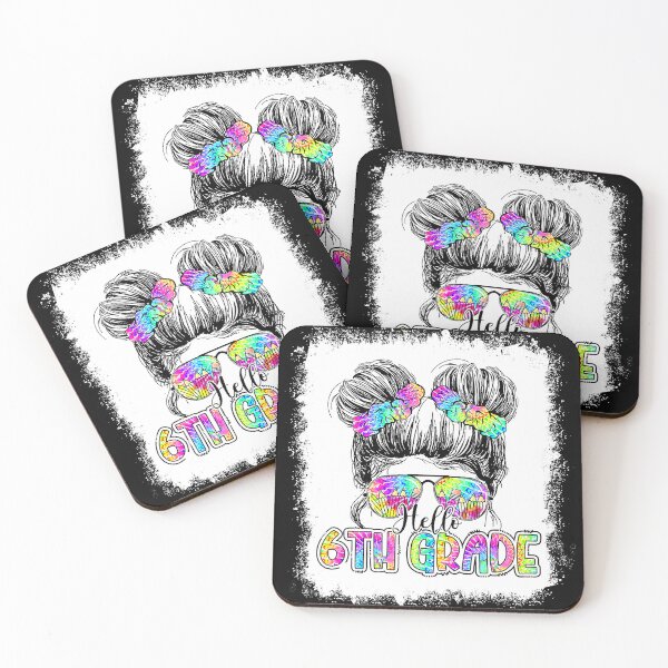 Item preview, Hello 6th Grade Messy Bun Girls Tie Dye Cute Back To School designed and sold by HarveyHF.