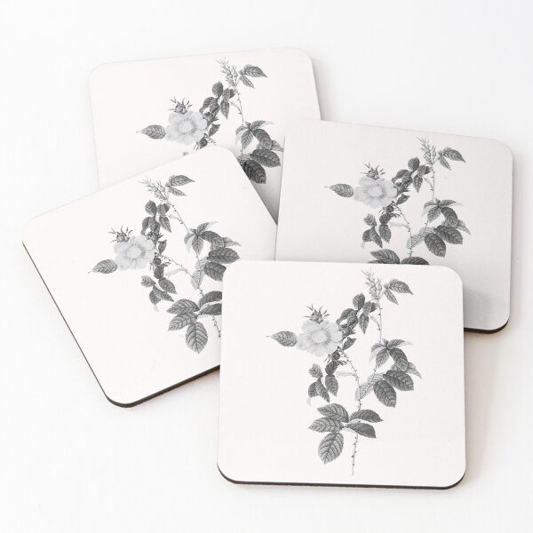 Item preview, Dog Rose Flower, Alternative Illustration - Grey and White Rose designed and sold by DaphneKstudio .