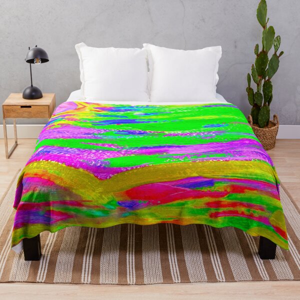 Item preview, Tropical Sunset, Psychedelic Art, with Green and Purple designed and sold by HBBArtShop.