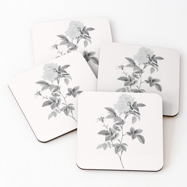 Item preview, Anjou Rose Flower, Alternative Illustration - Grey and White Rose designed and sold by DaphneKstudio .