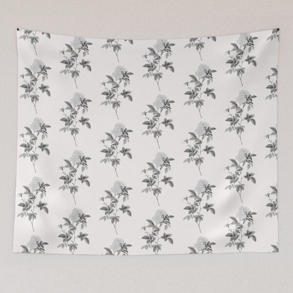 Item preview, Anjou Rose Flower, Alternative Illustration - Grey and White Rose designed and sold by DaphneKstudio .