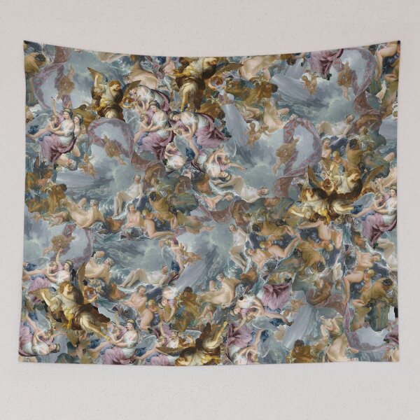 Item preview, Stunning renaissance Seamless pattern depicting Angels in motion. designed and sold by fabricata.
