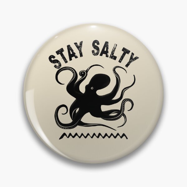 Item preview, Octopus Silhouette | Stay Salty Funny Beach Life Quote designed and sold by TMBTM.