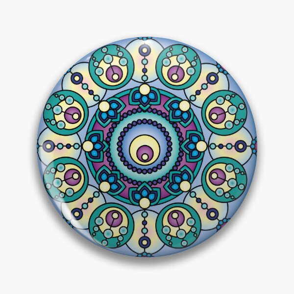 Item preview, Mandala Inspired Design in colors #2 designed and sold by ZenDrawings.