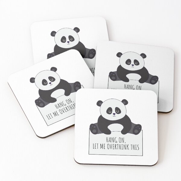 Item preview, Hang on, let me overthink this | Cute Panda designed and sold by BloompodDesigns.
