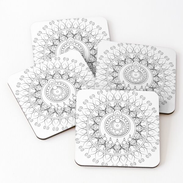 Item preview, Mandala Inspired Design in Black & White #3 designed and sold by ZenDrawings.