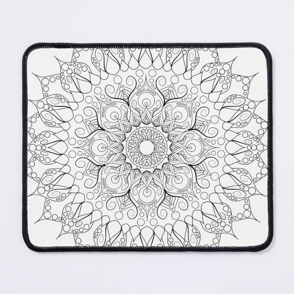 Item preview, Mandala Inspired Design in Black & White #5 designed and sold by ZenDrawings.