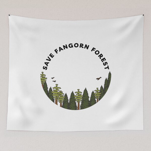 Item preview, Save Fangorn Forest - Circle - White - Fantasy designed and sold by Fenay Designs.