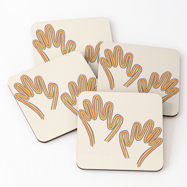 Item preview, Groovy Minimalist Pride Hands Line Art designed and sold by Lindas Lineas.