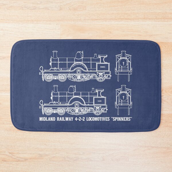 Item preview, Midland Railway 4-2-2 Steam Locomotive 2601 115 Blueprint Diagrams Gift designed and sold by Maljonic.