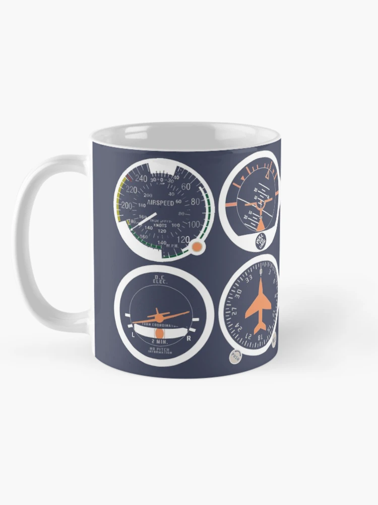 Thumbnail 5 of 6, Coffee Mug, Basic Six Flight Instruments designed and sold by Designed for Flight.