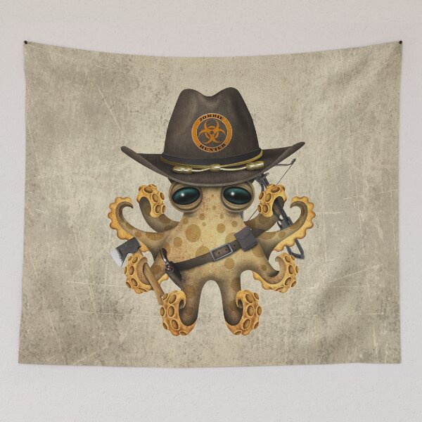 Item preview, Baby Octopus Zombie Hunter designed and sold by JeffBartels.