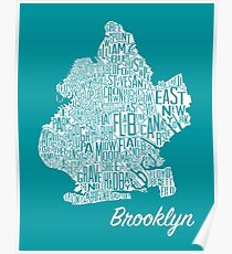 Póster Mapa de Brooklyn