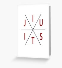 Jiu Jitsu Circle MMA BJJ Apparel Greeting Card