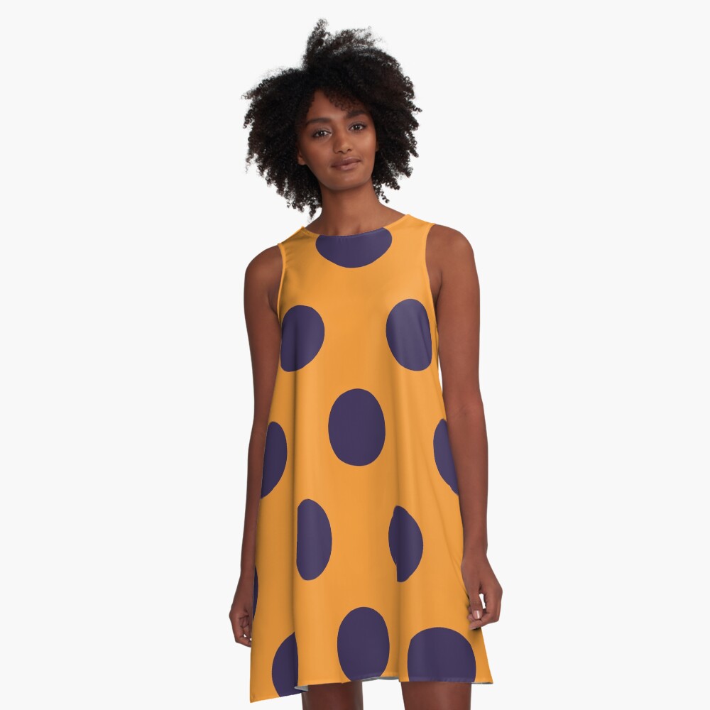 Blue dress with yellow polka outlet dots