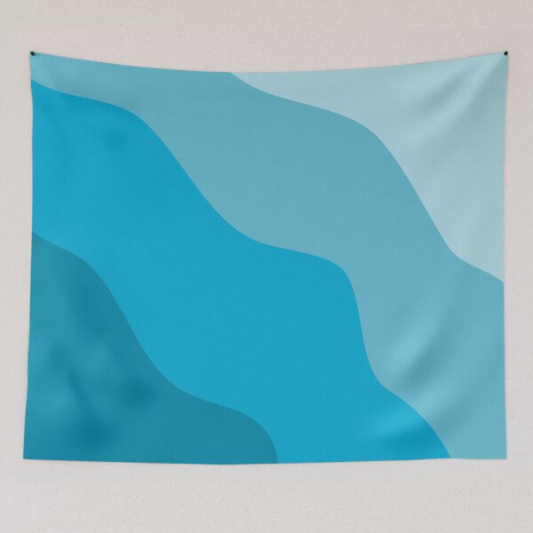 Item preview, Abstract Blue Wave Print designed and sold by Arianna Khalil.