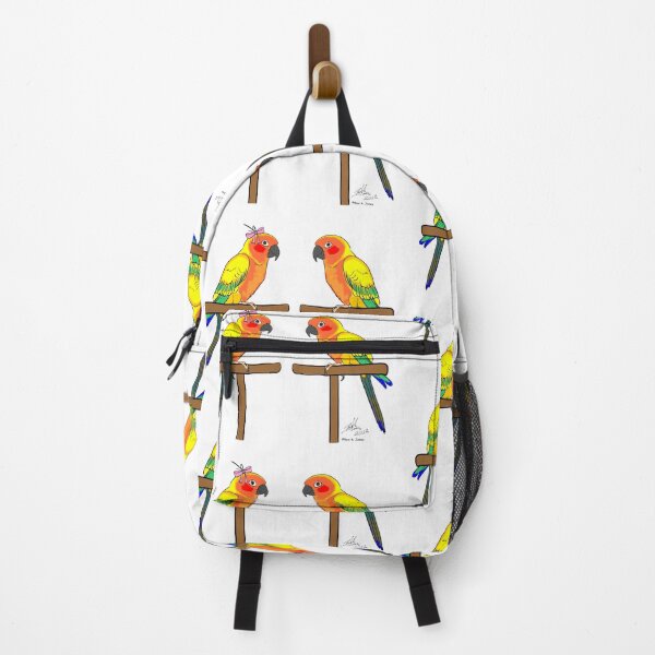 Item preview, Crazy Bird Man with Sun Conures designed and sold by Laughing Parrot Studio.