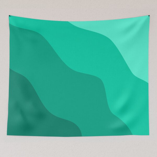 Item preview, Abstract Green Wave Print designed and sold by Arianna Khalil.