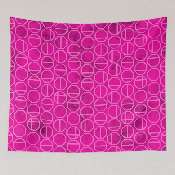 Item preview, Pink Distressed Octagon Pattern designed and sold by ekpatterns.