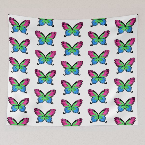 Item preview, Butterfly Wings Polysexual Pride Flag designed and sold by Middy's Art.